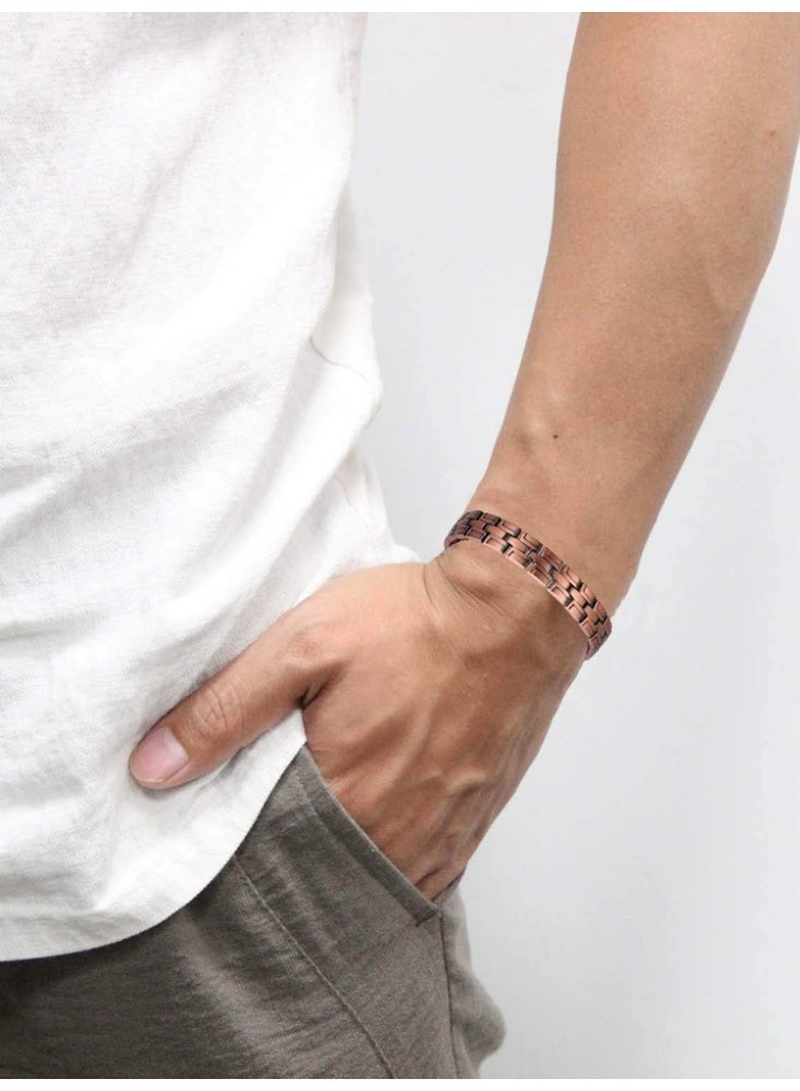 bebeFuture Vintage Copper Link Bracelet with Adjustable Tool - Premium Antique Finish Chain Jewelry - Image 5